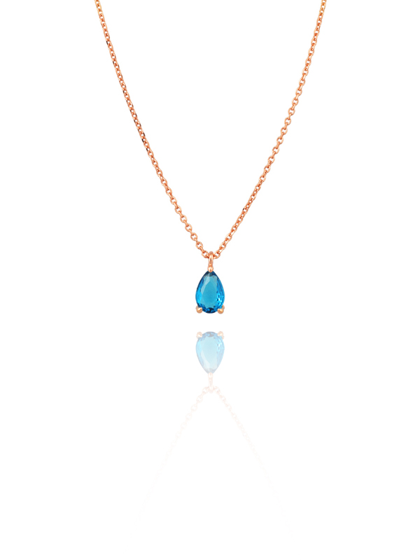 Pear blue necklace